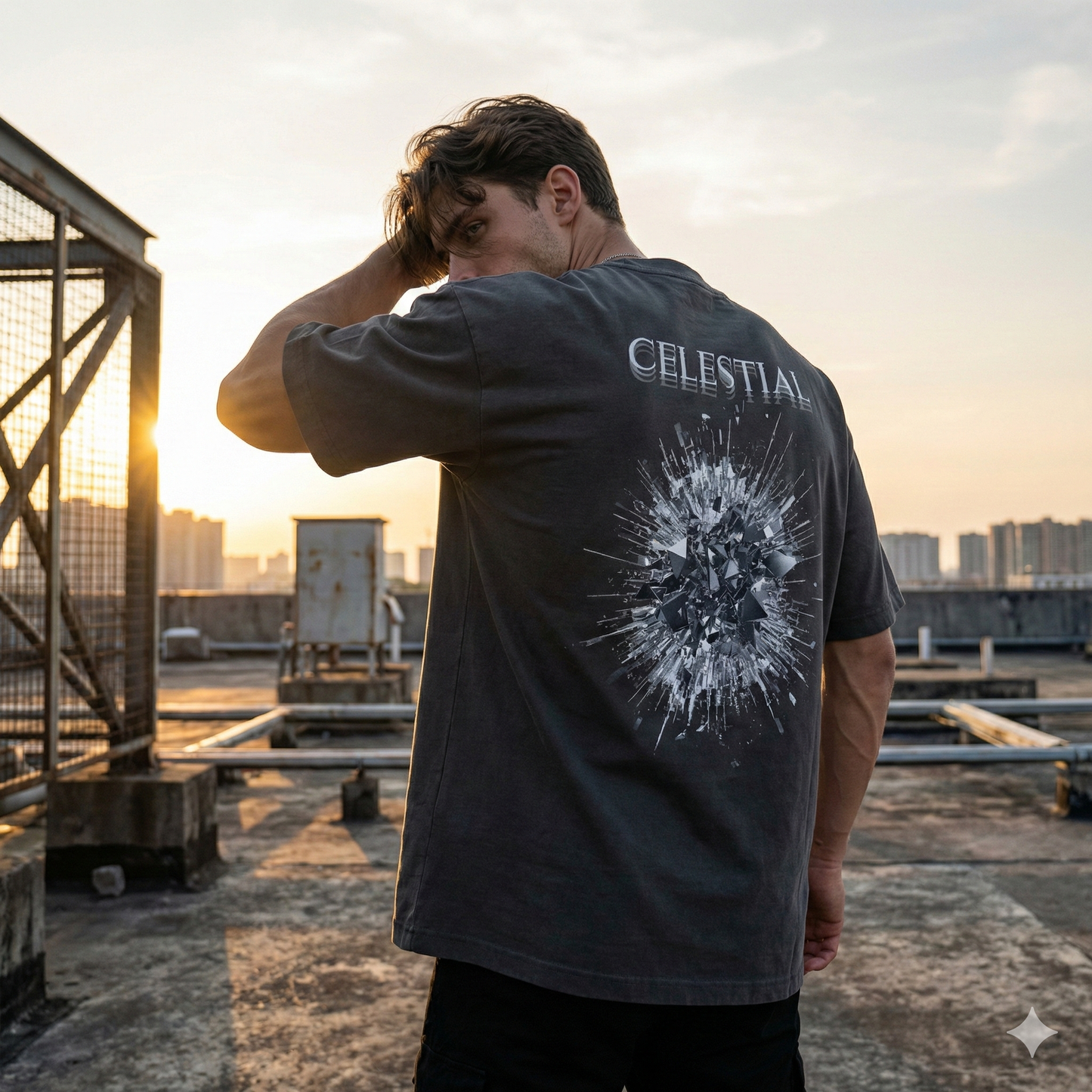Celestial Raw Oversized Tee